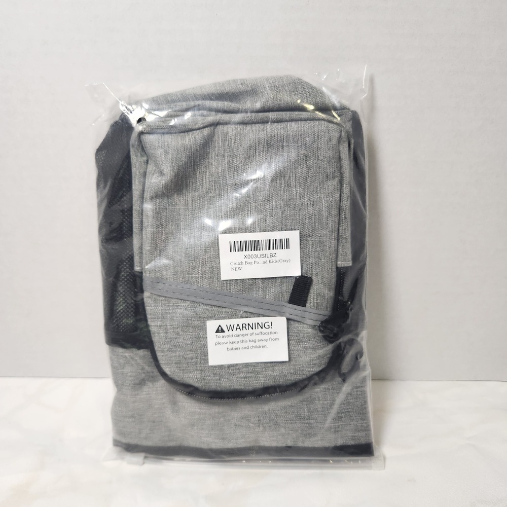 Crutch Bag Pouch Gray Water‎ Resistant Drink Pouch Caddy Tote Unisex Adults Kids
